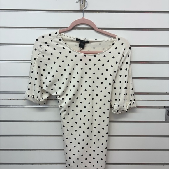 Tahari Cream and Black Polka Dot Blouse - Picture 1 of 2